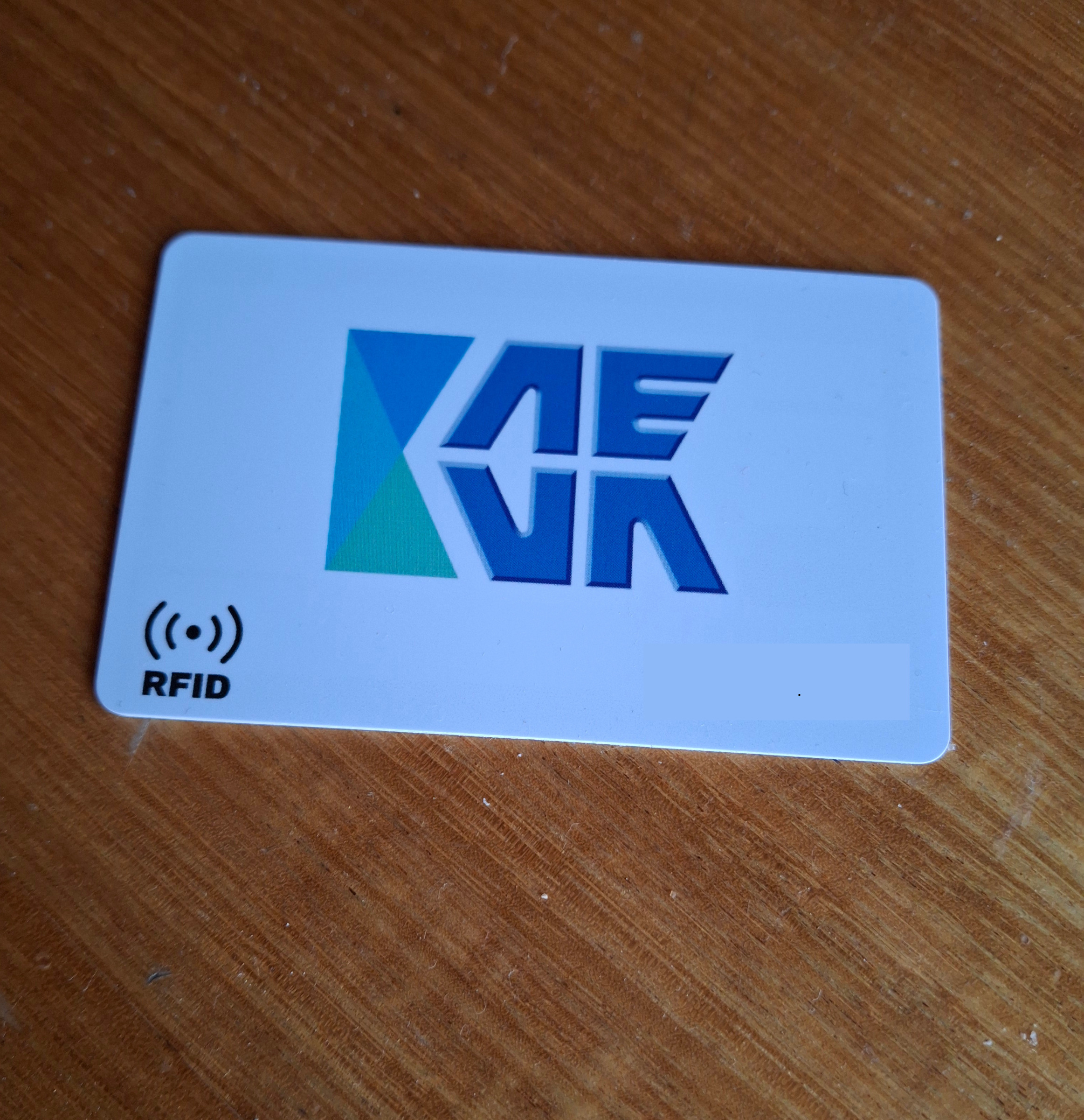 RFID card and a cup of coffee