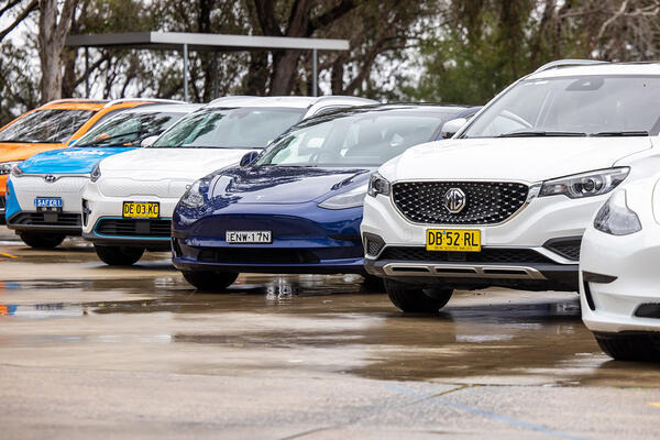NSW: EV Display at Engadine BP Pulse charger site opening