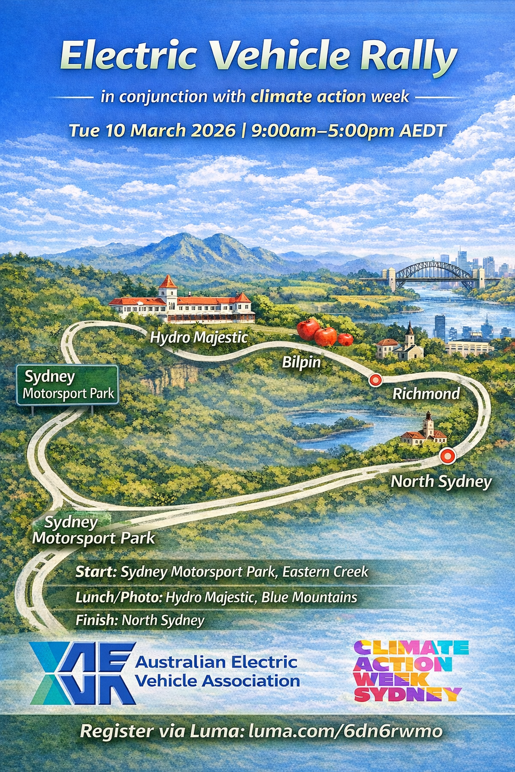 Climate Action Week AEVA Electric Vehicle Rally