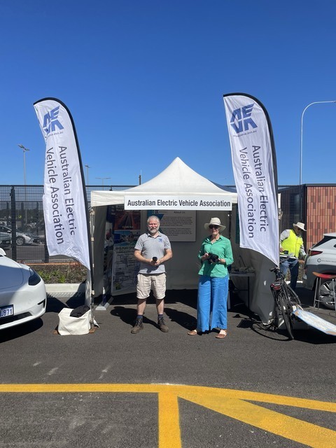 Chris Jones and Jo Oddie at the AEVA stall